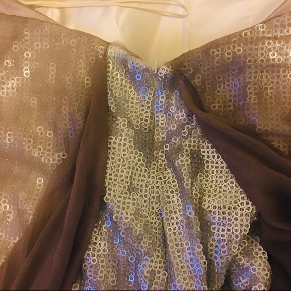 CESAR GALINDO COUTURE SEQUIN + NUDE SILK DRESS - Picture 9 of 11